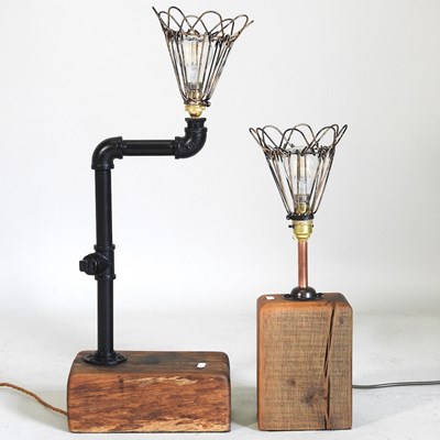 Lot 637 - Two vintage style lamps