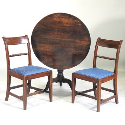 Lot 779 - A George III table and chairs