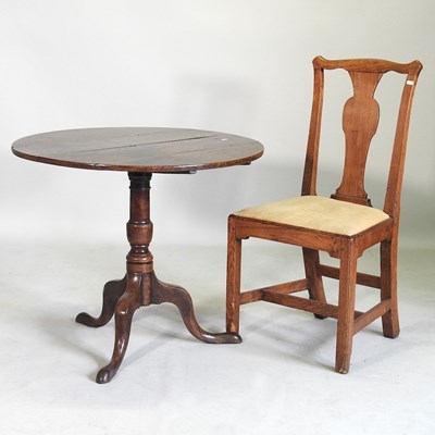 Lot 712 - A George III table and chair