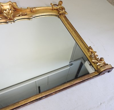 Lot 83 - A 19th century over mantel mirror
