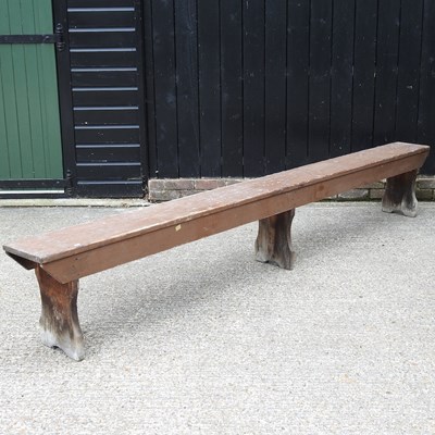 Lot 776 - A painted pine bench