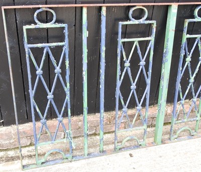 Lot 481 - An iron garden railing