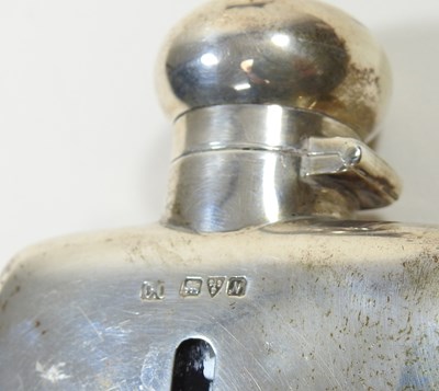 Lot 149 - A silver hip flask