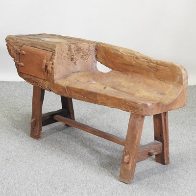 Lot 459 - A rustic driftwood reclaimed wooden bench