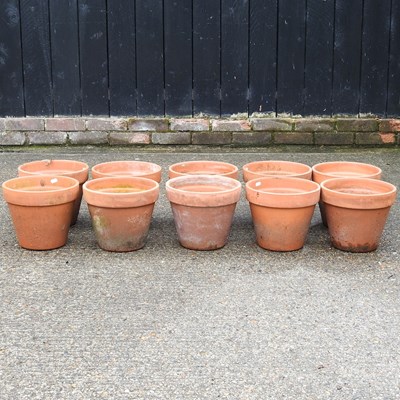 Lot 768 - Ten terracotta garden pots