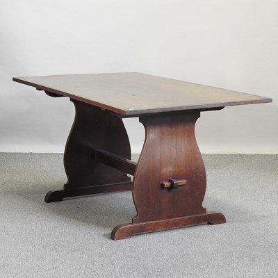 Lot 534 - An early 20th century Jamaican hardwood hand made refectory dining table