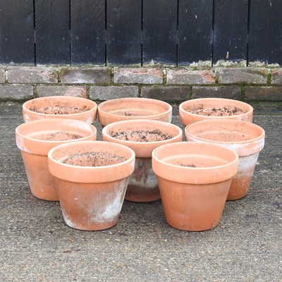 Lot 881 - A set of terracotta garden pots