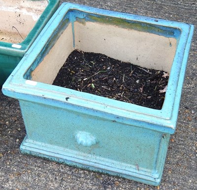 Lot 512 - Three glazed garden planters