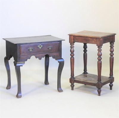 Lot 154 - An 18th century oak lowboy