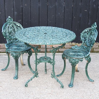 Lot 874 - A metal garden set