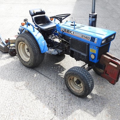 Lot 400 - SATURDAY; DAY TWO - An Iseki compact tractor with cutter