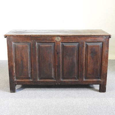 Lot 246 - An 18th century oak coffer