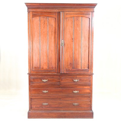 Lot 895 - A 19th century Maples linen press