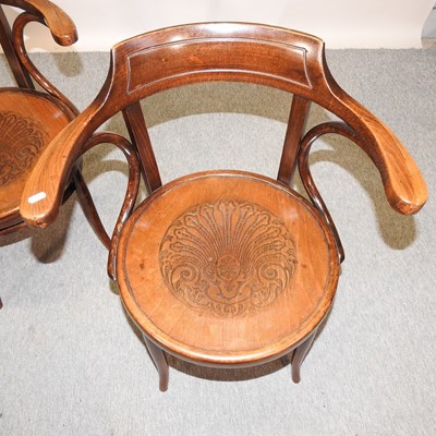 Lot 465 - A pair of Thonet style bentwood chairs