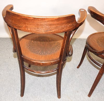 Lot 465 - A pair of Thonet style bentwood chairs