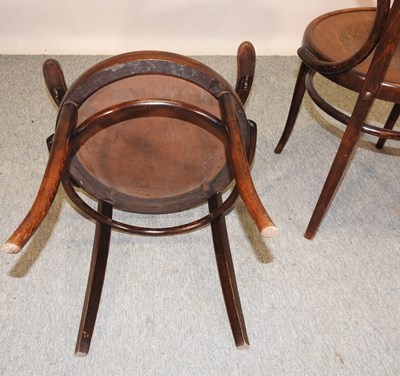 Lot 465 - A pair of Thonet style bentwood chairs