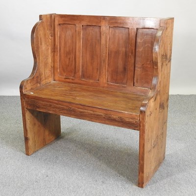 Lot 463 - A rustic pine pew