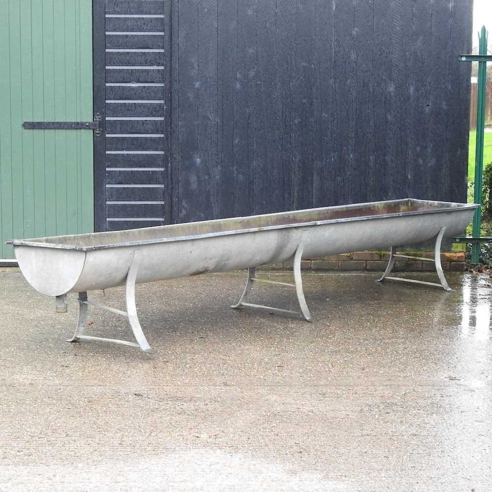 Lot 7 - A galvanised feed trough