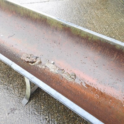 Lot 7 - A galvanised feed trough