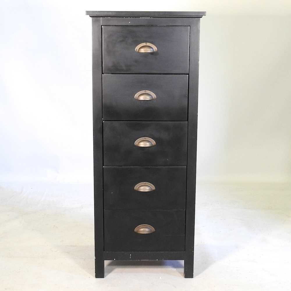 Lot 627 - A narrow chest of drawers