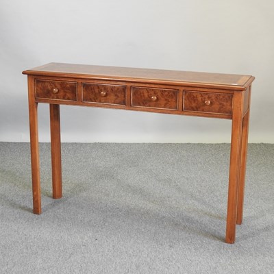 Lot 684 - A bespoke made walnut hall table