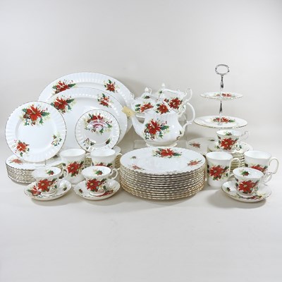Lot 201 - A collection of Royal Albert Poinsettia tea and dinner wares