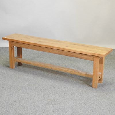 Lot 468 - A modern rustic oak bench