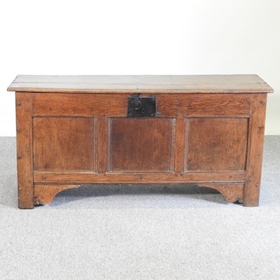 Lot 429 - An 18th century oak coffer