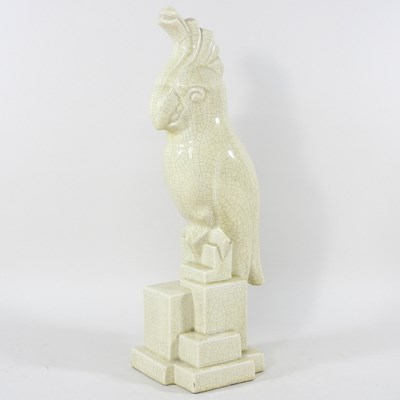 Lot 95 - A French 1930's pottery cockatoo