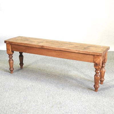 Lot 451 - A hand made rustic pine bench