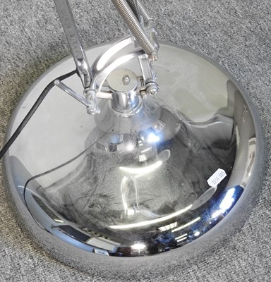 Lot 268 - A large chrome floor lamp