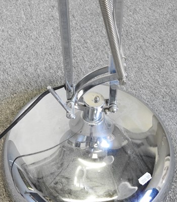 Lot 268 - A large chrome floor lamp