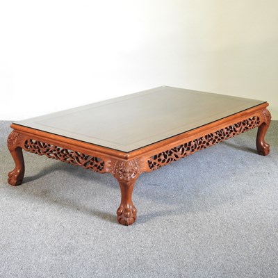 Lot 537 - An oriental hardwood coffee table