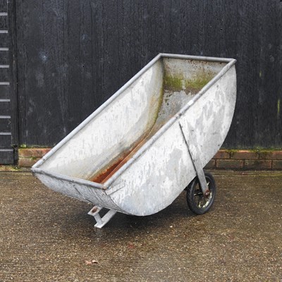 Lot 36 - A galvanised water barrow