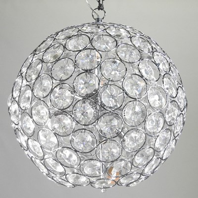 Lot 391 - A crystal ball chandelier