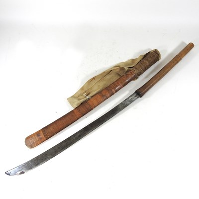 Lot 76 - A Burmese Dha sword