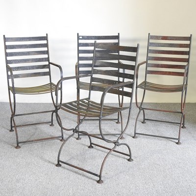 Lot 176 - A set of four garden chairs