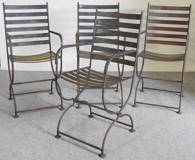 Lot 176 - A set of four garden chairs
