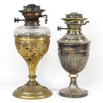 Lot 364 - Two 19th century oil lamp bases