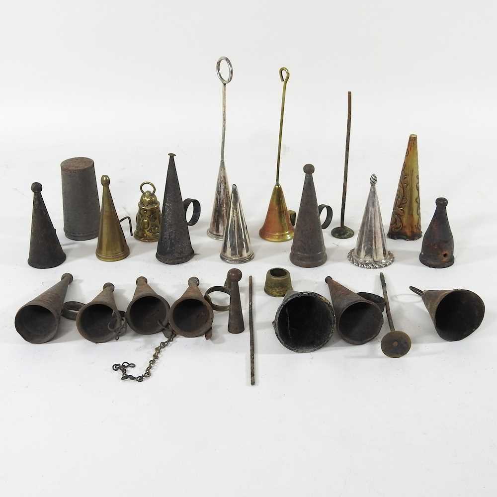 Lot 324 A collection of candle snuffers
