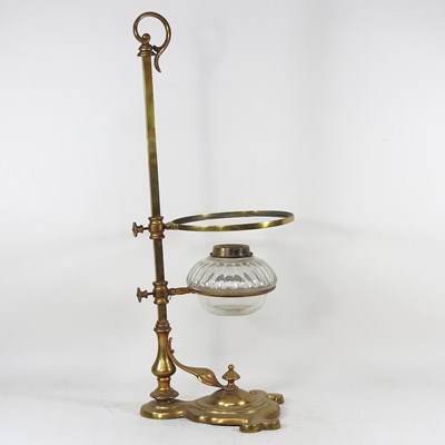 Lot 535 - A brass students lamp