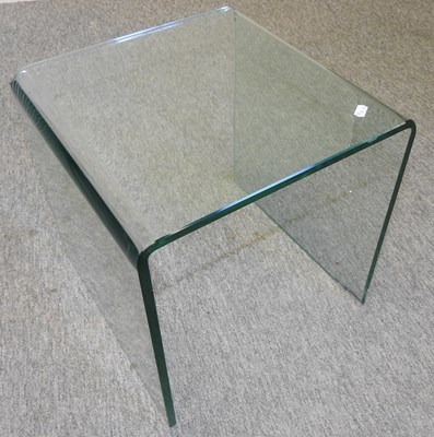 Lot 696 - A pair of contemporary curved glass occasional tables