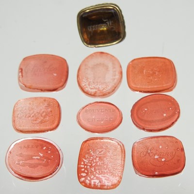 Lot 292 - A collection of ten 19th century intaglio seals