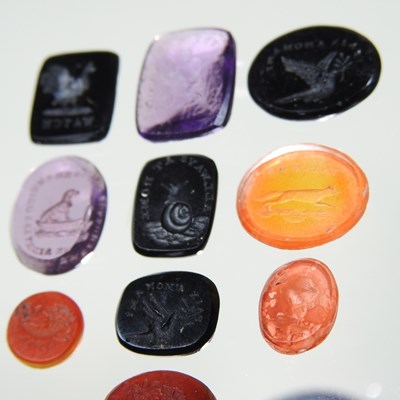 Lot 9 - A collection of ten 19th century intaglio seals