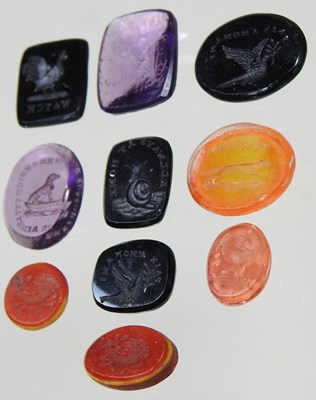 Lot 9 - A collection of ten 19th century intaglio seals