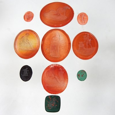 Lot 269 - A collection of ten 19th century intaglio seals