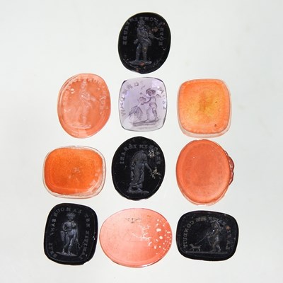 Lot 51 - A collection of ten 19th century  intaglio seals