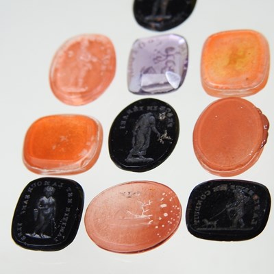 Lot 51 - A collection of ten 19th century  intaglio seals