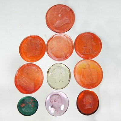 Lot 260 - A collection of ten 19th century intaglio seals