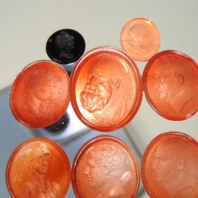 Lot 274 - A collection of ten 19th century intaglio seals